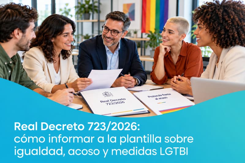 Real Decreto 723/2026: cómo informar a la plantilla sobre igualdad, acoso y medidas LGTBI